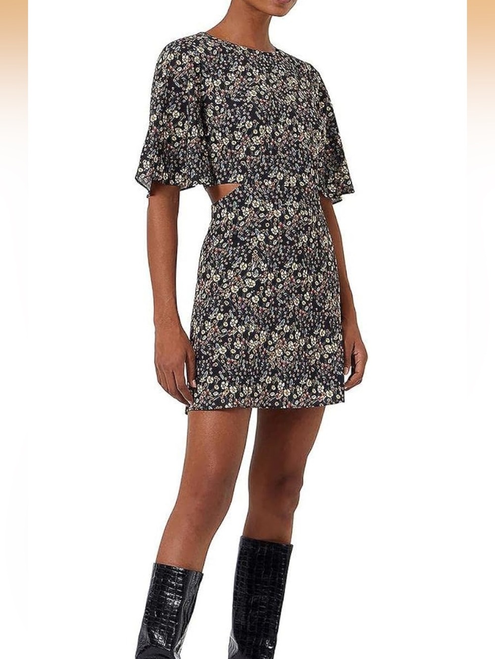 French Connection Hallie Verona Cut Out Mini Dress